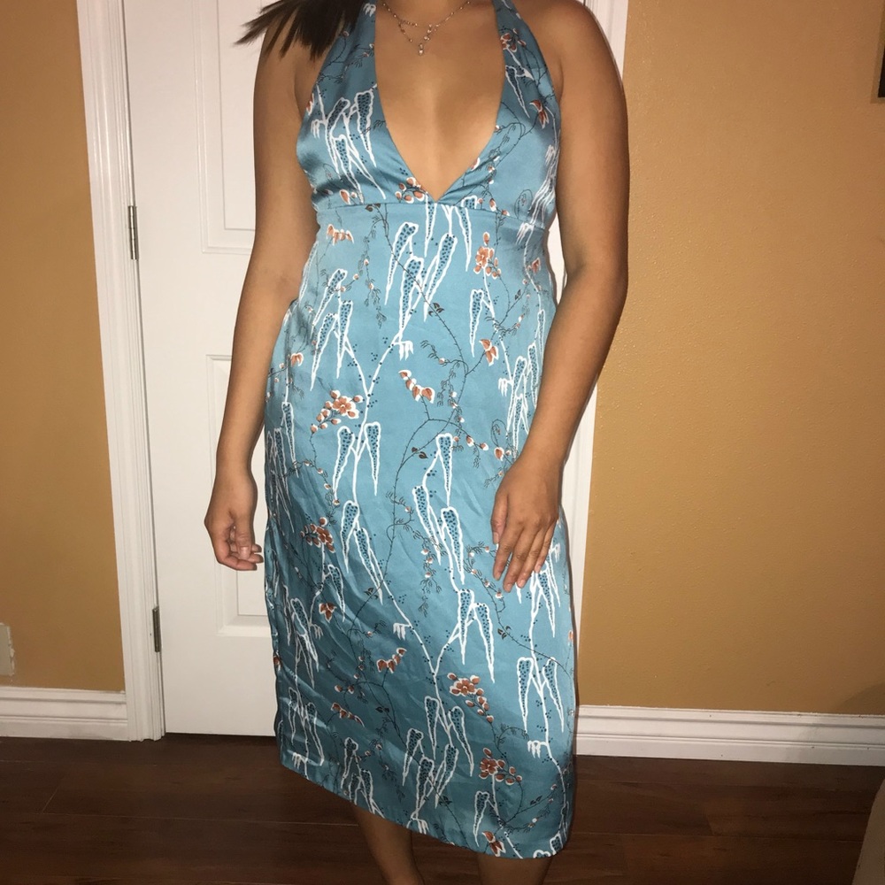 Zara Aqua Floral Dress BNWOT